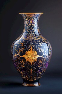 精美珐琅彩花卉纹花瓶