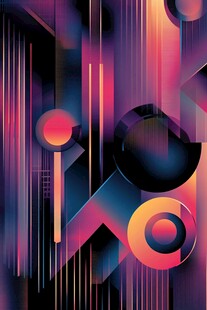 幻彩几何抽象艺术图案