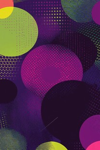 多彩几何圆形抽象背景图