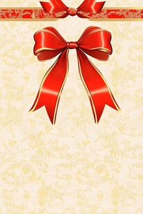 红色精美蝴蝶结装饰图案