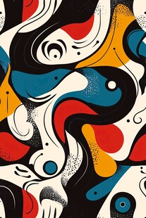 抽象动感几何流体艺术图案