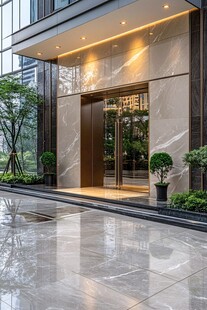 现代高档建筑的优雅入口