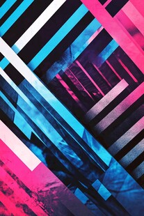 炫彩几何线条抽象背景图