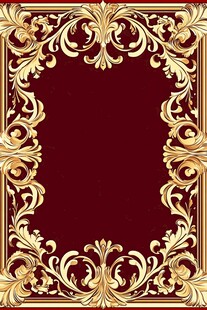 复古金色花纹边框图案