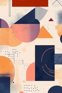 几何抽象艺术风格图案设计