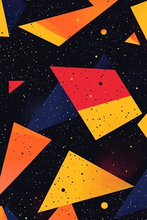 几何碎片星空抽象背景图