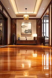 中式风格豪华门厅室内景