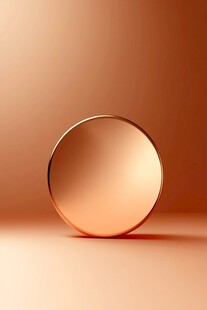 金属圆球 简约纯色背景