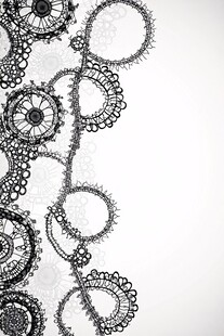 精致黑白齿轮装饰图案