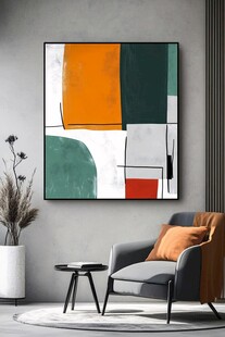 现代简约风客厅抽象装饰画