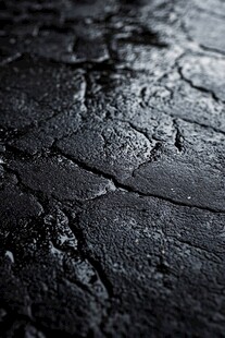 潮湿沥青路面纹理特写