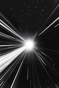 黑白宇宙光线放射效果