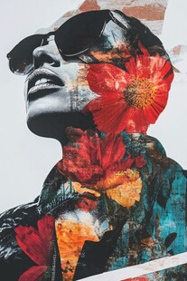 时尚拼贴风的个性人物形象