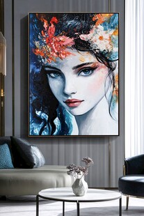 艺术少女装饰画 客厅新景