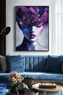 抽象几何风女性艺术挂画