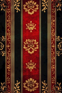 复古红黑金花纹装饰图案