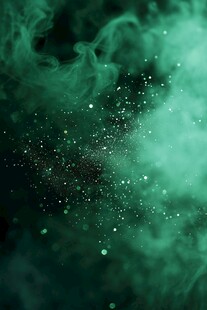 梦幻绿雾闪烁微光背景