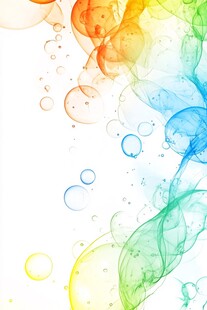 五彩烟雾气泡梦幻背景图