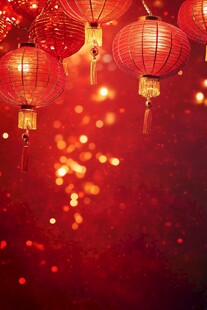 喜庆红灯笼营造节日氛围