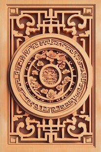 中式木雕窗棂精美图案