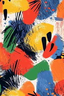 抽象多彩笔触图案纹理