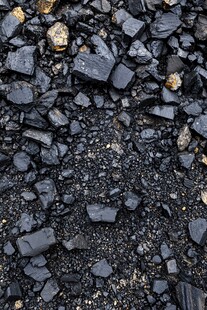 煤炭碎块特写