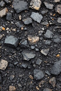 黑色碎石路面纹理特写