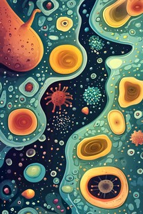 微观世界的多彩细胞图景