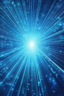 蓝色光线放射状星空背景