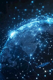 科技地球 网络连接的璀璨世界