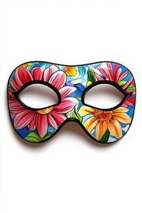 花卉图案装饰面具