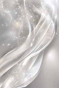 梦幻银色飘带闪光背景图