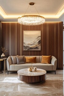 现代轻奢风客厅优雅场景