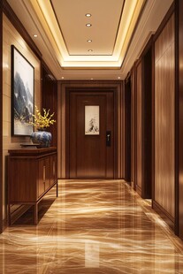 中式风格入户玄关优雅设计