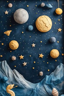 梦幻宇宙场景手工纸艺作品