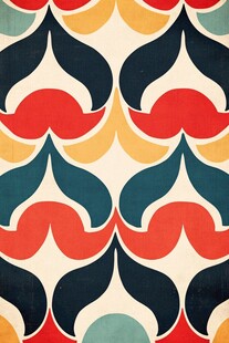 复古几何图案彩色装饰花纹