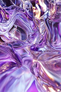 梦幻炫彩流动的紫色液体