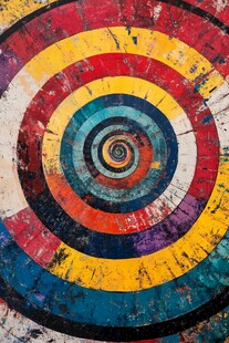 多彩螺旋图案艺术背景