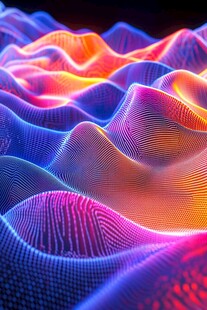 绚丽多彩的动态数据波浪图