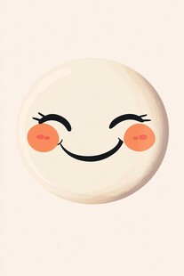 可爱笑脸徽章