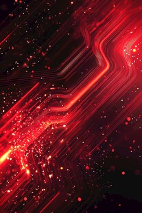 红色科技动感光线背景图
