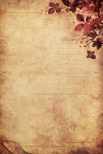 复古花卉旧信纸背景图
