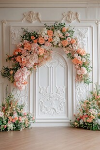 浪漫花卉拱门装饰场景