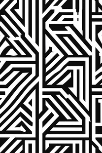 黑白几何线条抽象图案