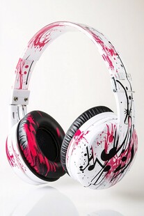 个性涂鸦风头戴式耳机