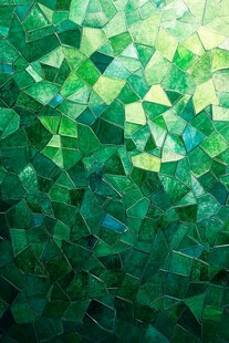 绿色碎玻璃马赛克背景图