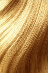 柔顺闪耀的金色飘逸秀发