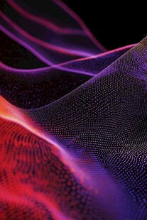 炫彩波浪数字艺术背景图