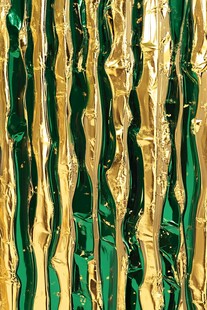 绿金相间波纹金属箔纹理