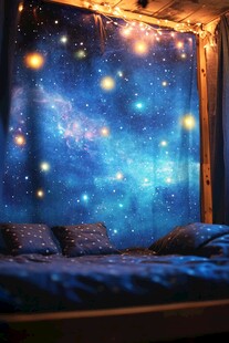 梦幻星空主题卧室装饰
